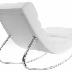 Rocking Chair Design Blanc Et Acier Chromé TAYLOR -Canapé Soldes rocking chair design blanc et acier chrome taylor 21195 5c49ee499ce52 1200 675