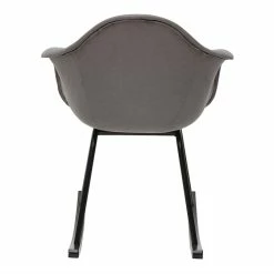 Rocking Chair Design En Tissu Effet Velours Gris Et Métal Noir MAMBO -Canapé Soldes rocking chair design en tissu effet velours gris et metal noir mambo 46467 5d4c375d8e9d5 1200 675