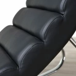 Rocking Chair Design Noir Et Acier Chromé TAYLOR -Canapé Soldes rocking chair design noir et acier chrome taylor 21196 5bb3700341cf6 1200 675