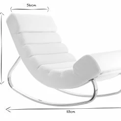 Rocking Chair Design Noir Et Acier Chromé TAYLOR -Canapé Soldes rocking chair design noir et acier chrome taylor 21196 5e907ea902b4d 1200 675