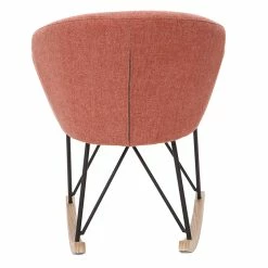 Rocking Chair En Tissu Effet Velours Texturé Terracotta, Métal Noir Et Bois Clair RHAPSODY -Canapé Soldes rocking chair en tissu effet velours texture terracotta metal noir et bois clair rhapsody 49297 60701de6b7b6b 1200 675