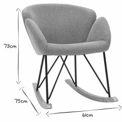 Rocking Chair En Tissu Effet Velours Texturé Terracotta, Métal Noir Et Bois Clair RHAPSODY -Canapé Soldes rocking chair en tissu effet velours texture terracotta metal noir et bois clair rhapsody 49297 607571a5c6572 1200 675