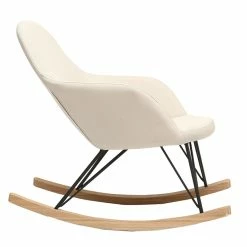Rocking Chair En Tissu Naturel, Bois Clair Et Métal Noir JHENE -Canapé Soldes rocking chair en tissu naturel bois clair et metal noir jhene 36334 5bb3740055c13 1200 675