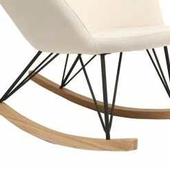 Rocking Chair En Tissu Naturel, Bois Clair Et Métal Noir JHENE -Canapé Soldes rocking chair en tissu naturel bois clair et metal noir jhene 36334 5bb374008e971 1200 675