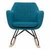 Rocking Chair Scandinave En Tissu Bleu Canard, Métal Noir Et Bois Clair ALEYNA -Canapé Soldes rocking chair scandinave en tissu bleu canard metal noir et bois clair aleyna 43309 5d42c46b1a05c 1200 675