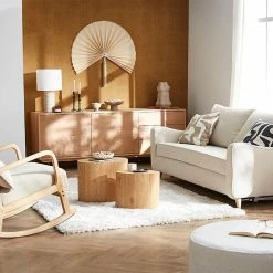 Rocking Chair Scandinave En Tissu Effet Velours Beige Et Bois Clair DERRY -Canapé Soldes rocking chair scandinave en tissu effet velours beige et bois clair derry 51834 63d104f2c5229 1200 675