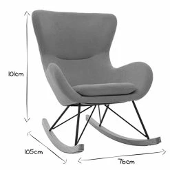 Rocking Chair Scandinave En Tissu Effet Velours Jaune Moutarde, Métal Noir Et Bois Clair ESKUA -Canapé Soldes rocking chair scandinave en tissu effet velours jaune moutarde metal noir et bois clair eskua 46899 62207ce03f145 1200 675