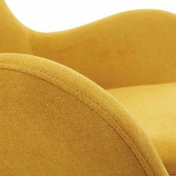 Rocking Chair Scandinave En Tissu Effet Velours Jaune Moutarde, Métal Noir Et Bois Clair ESKUA -Canapé Soldes rocking chair scandinave en tissu effet velours jaune moutarde metal noir et bois clair eskua 46899 63eb94ffab896 1200 675