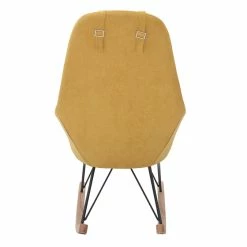 Rocking Chair Scandinave En Tissu Effet Velours Jaune Moutarde, Métal Noir Et Bois Clair JHENE -Canapé Soldes rocking chair scandinave en tissu effet velours jaune moutarde metal noir et bois clair jhene 44821 5da98d55bc365 1200 675