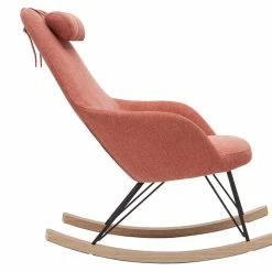 Rocking Chair Scandinave En Tissu Effet Velours Texturé Terracotta, Métal Noir Et Bois Clair JHENE -Canapé Soldes rocking chair scandinave en tissu effet velours texture terracotta metal noir et bois clair jhene 49300 60704e731c34b 1200 675