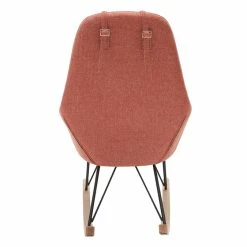 Rocking Chair Scandinave En Tissu Effet Velours Texturé Terracotta, Métal Noir Et Bois Clair JHENE -Canapé Soldes rocking chair scandinave en tissu effet velours texture terracotta metal noir et bois clair jhene 49300 60704e74ae67a 1200 675