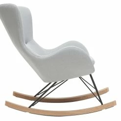 Rocking Chair Scandinave En Tissu Gris Clair, Métal Noir Et Bois Clair ESKUA -Canapé Soldes rocking chair scandinave en tissu gris clair metal noir et bois clair eskua 47948 5eeb60c1eb8a7 1200 675