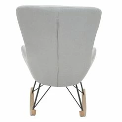 Rocking Chair Scandinave En Tissu Gris Clair, Métal Noir Et Bois Clair ESKUA -Canapé Soldes rocking chair scandinave en tissu gris clair metal noir et bois clair eskua 47948 5eeb60c38b0e1 1200 675