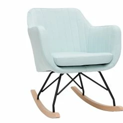 Rocking Chair Scandinave En Tissu Menthe à L'eau, Métal Noir Et Bois Clair ALEYNA -Canapé Soldes rocking chair scandinave en tissu menthe a leau metal noir et bois clair aleyna 43311 5d244cd52cfc2 1200 675
