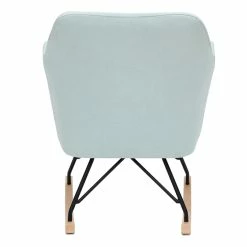 Rocking Chair Scandinave En Tissu Menthe à L'eau, Métal Noir Et Bois Clair ALEYNA -Canapé Soldes rocking chair scandinave en tissu menthe a leau metal noir et bois clair aleyna 43311 5d244ce01a0e1 1200 675