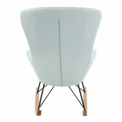 Rocking Chair Scandinave En Tissu Menthe à L'eau, Métal Noir Et Bois Clair ESKUA -Canapé Soldes rocking chair scandinave en tissu menthe a leau metal noir et bois clair eskua 46898 5d7f5a1cbc0a6 1200 675