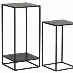 Sellettes Gigognes En Métal Noir L34 Cm (lot De 2) IGGY