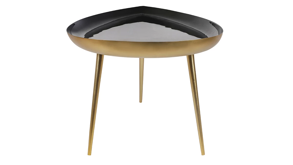 Table Basse Goutte En Acier Laqué Noir L80 Cm DROP 5 Table Basse Goutte En Acier Laqué Noir L80 Cm DROP – Image 3