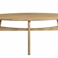 Table Basse Ovale Bois Clair Manguier Massif L100 Cm PALEY