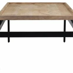 Table Basse Rectangulaire Bois Clair Manguier Massif Et Métal Noir L100 Cm FRAME -Canapé Soldes table basse rectangulaire bois clair manguier massif et metal noir l100 cm frame 47576 5e4bc41d0e45d 1200 675