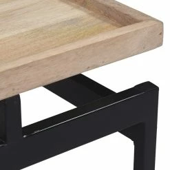 Table Basse Rectangulaire Bois Clair Manguier Massif Et Métal Noir L100 Cm FRAME -Canapé Soldes table basse rectangulaire bois clair manguier massif et metal noir l100 cm frame 47576 5e4bc422d15f3 1200 675