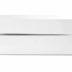 Table Basse Rectangulaire Design Pivotante 4 Tiroirs Blanc Rectangulaire ELEA