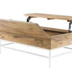 Table Basse Relevable Rectangulaire Bois Clair Manguier Massif Et Métal Blanc L110 Cm BOHO -Canapé Soldes table basse relevable rectangulaire bois clair manguier massif et metal blanc l110 cm boho 43647 5bb374a96563c 1200 675