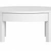 Table Basse Ronde Blanche Avec Tiroir D80 Cm EOLE