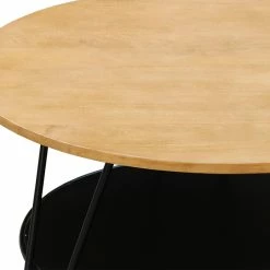 Table Basse Ronde Bois Clair Manguier Massif Et Métal Noir D80 Cm PRIYA -Canapé Soldes table basse ronde bois clair manguier massif et metal noir d80 cm priya 51616 62c3f54aa771c 1200 675
