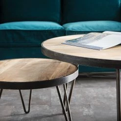 Table Basse Ronde Bois Manguier Massif Et Métal Noir L80 Cm ATELIER -Canapé Soldes table basse ronde bois manguier massif et metal noir l80 cm atelier 37925 5c34c50aaa969 1200 675