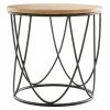 Table D'appoint Ronde Bois Clair Chêne Et Métal Noir D32 Cm LACE -Canapé Soldes table dappoint ronde bois clair chene et metal noir d32 cm lace 44031 5bb374d7dd1cb 1200 675