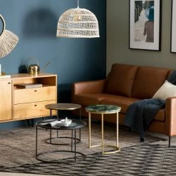 Table D'appoint Ronde En Laiton Frappé Et Métal Noir D45 Cm FLOOR -Canapé Soldes table dappoint ronde en laiton frappe et metal noir d45 cm floor 47569 5f7dd6f4d6073 1200 675