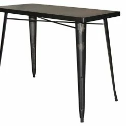 Table De Bar Industrielle En Acier L120 Cm DARK
