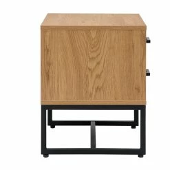 Table De Chevet 2 Tiroirs Finition Bois Clair Chêne Et Métal Noir L50 Cm LOVATO -Canapé Soldes table de chevet 2 tiroirs finition bois clair chene et metal noir l50 cm lovato 53648 63d8ed5c1777b 1200 675