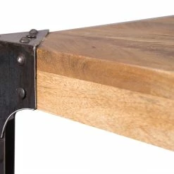 Table Haute Industrielle Carrée En Manguier Massif Et Métal L88 Cm MADISON -Canapé Soldes table haute industrielle carree en manguier massif et metal l88 cm madison 41219 5bbcc64383010 1200 675