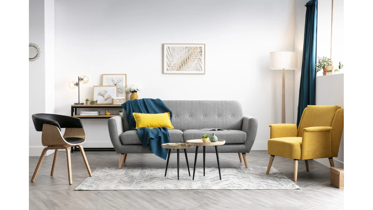 Tables Basses Gigognes Bois Clair Manguier Massif Et Métal Noir (lot De 2) PYTA 7 Tables Basses Gigognes Bois Clair Manguier Massif Et Métal Noir (lot De 2) PYTA – Image 5