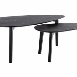 Tables Basses Gigognes Bois Noir (lot De 2) ARTIK