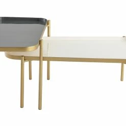 Tables Basses Gigognes Design Laquées Blanc Et Gris (lot De 2) ZURIA -Canapé Soldes tables basses gigognes design laquees blanc et gris lot de 2 zuria 49778 61e92b74e8d31 1200 675