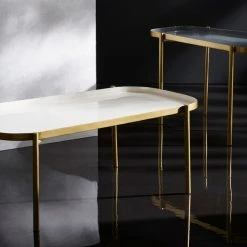 Tables Basses Gigognes Design Laquées Blanc Et Gris (lot De 2) ZURIA -Canapé Soldes tables basses gigognes design laquees blanc et gris lot de 2 zuria 49778 628510da2612c 1200 675