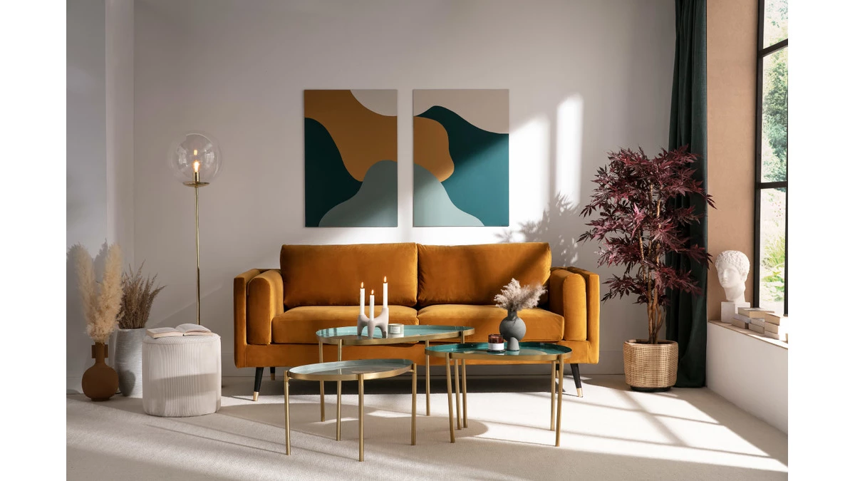 Tables Basses Gigognes Laquées Blanc Et Gris (lot De 3) ZURIA 10 Tables Basses Gigognes Laquées Blanc Et Gris (lot De 3) ZURIA – Image 8