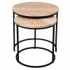 Tables Basses Gigognes Rondes Bois Clair Manguier Massif Et Métal Noir (lot De 2) TOGETHER -Canapé Soldes tables basses gigognes rondes bois clair manguier massif et metal noir lot de 2 together 47566 5f4d241f4be93 1200 675