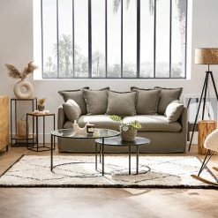 Tables Basses Gigognes Rondes Design Verre Trempé Et Métal Noir TAHL (lot De 2) - Miliboo & Stéphane Plaza -Canapé Soldes tables basses gigognes rondes design verre trempe et metal noir tahl lot de 2 miliboo et stephane plaza 48663 60dc8ec1dc7a8 1200 675