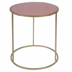 Tables D'appoint Gigognes En Verre Teinté Rose Et Métal Doré (lot De 2) JANE 13 Tables D'appoint Gigognes En Verre Teinté Rose Et Métal Doré (lot De 2) JANE -Canapé Soldes tables dappoint gigognes en verre teinte rose et metal dore lot de 2 jane 50413 621230c279a39 1200 675