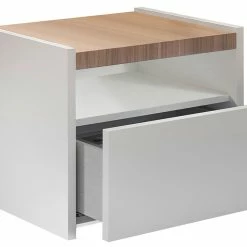 Tables De Chevet Design Avec Tiroir Blanc Mat Et Finition Chêne (lot De 2) VERDI -Canapé Soldes tables de chevet design avec tiroir blanc mat et finition chene lot de 2 verdi 51031 61b8a8ad679dd 1200 675