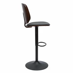 Tabouret De Bar Ajustable Noir Et Noyer BECK -Canapé Soldes tabouret de bar ajustable noir et noyer beck 50959 628e44c19590e 1200 675