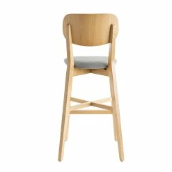 Tabouret De Bar Chêne Et Assise Gris Chiné H75 Cm LUCIA -Canapé Soldes tabouret de bar chene et assise gris chine h75 cm lucia 51323 61efcf3a3d59d 1200 675