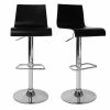 Tabouret De Bar / Cuisine Noir Moderne NEWSURF (lot De 2)