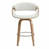 Tabouret De Bar Design Blanc Et Bois Clair 65 Cm ARAMIS -Canapé Soldes tabouret de bar design blanc et bois clair 65 cm aramis 46779 5d691afda9d02 1200 675