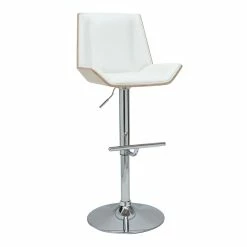 Tabouret De Bar Design Blanc Et Bois Clair MELKIOR -Canapé Soldes tabouret de bar design blanc et bois clair melkior 48111 5f1ff10f492e6 1200 675