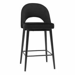Tabouret De Bar Design En Velours Noir Et Métal H69 Cm BELLEROSE -Canapé Soldes tabouret de bar design en velours noir et metal h69 cm bellerose 51935 62f032d51694b 1200 675